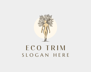 Lady Eco Tree  logo design