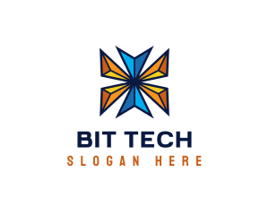 Modern Geometric Tech logo design