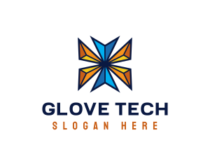 Modern Geometric Tech logo design