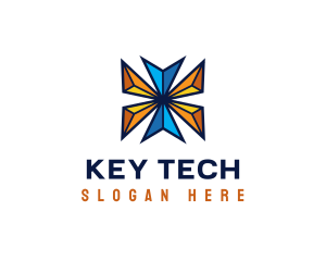 Modern Geometric Tech logo design