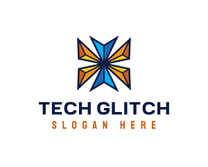 Modern Geometric Tech logo design