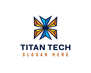 Modern Geometric Tech logo design