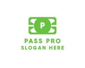 Pass - Money Ticket Voucher logo design