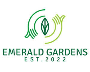 Organic Leaf Gardening  logo design