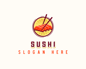 Sashimi Salmon Restaurant logo design