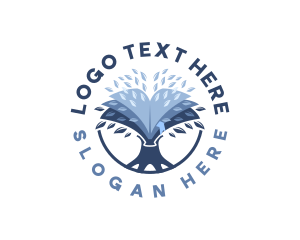 Pages - Book Tree Education logo design