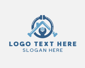 Faucet - Home Pipe Wrench logo design
