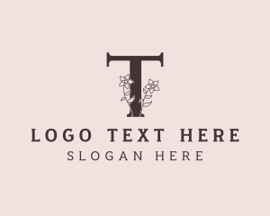 Organic - Flower Beauty Letter T logo design