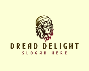 Dreadlocks - Reggae Lion Dreadlocks logo design