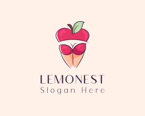 Naughty - Sexy Erotic Apple logo design