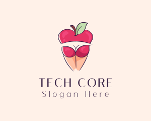 Sexy Erotic Apple  logo design