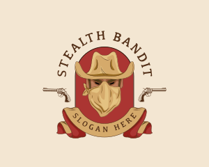 Cowboy Bandit Revolver logo design