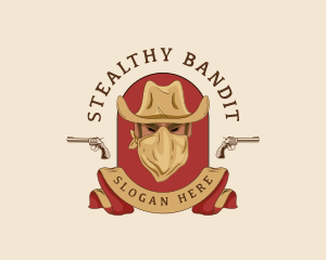 Cowboy Bandit Revolver logo design