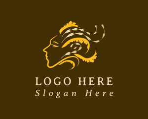 Scent - Natural Gold Woman logo design