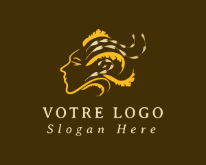 Golden - Natural Gold Woman logo design