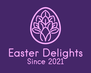 Easter - Purple Easter Plant logo design