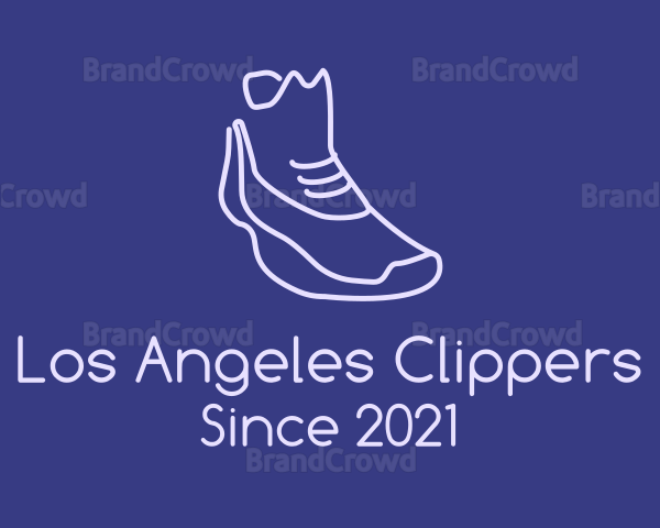 Sneaker Footwear Monoline Logo