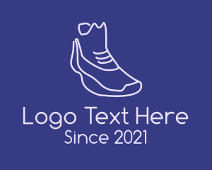 High Top - Sneaker Footwear Monoline logo design