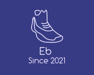 Basketball Shoe - Sneaker Footwear Monoline logo design