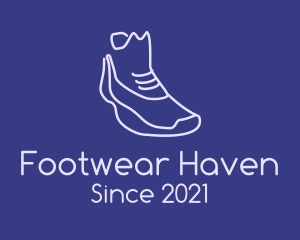 Sneaker Footwear Monoline logo design