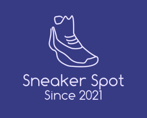 Sneaker Footwear Monoline logo design