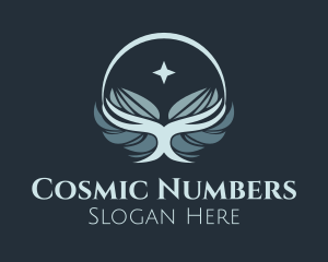 Numerology - Star Glowing Wings logo design