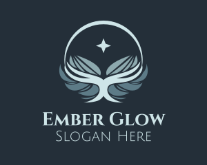 Star Glowing Wings logo design