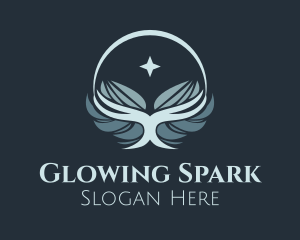 Star Glowing Wings logo design