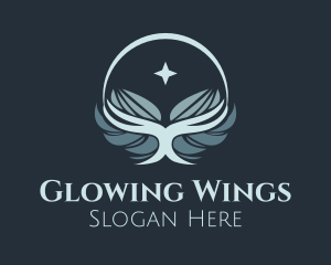 Star Glowing Wings logo design