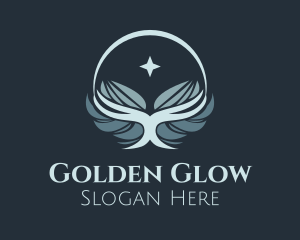 Star Glowing Wings logo design