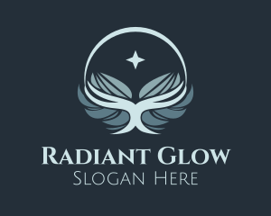 Star Glowing Wings logo design