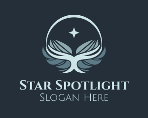 Star Glowing Wings logo design