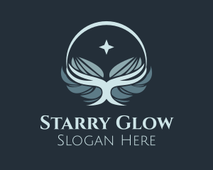 Star Glowing Wings logo design