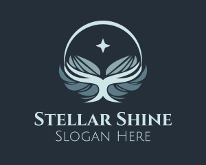 Star Glowing Wings logo design