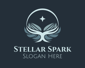 Star Glowing Wings logo design