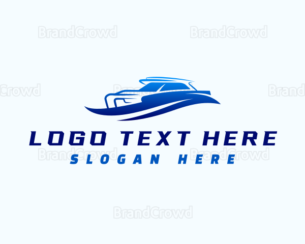 Nautical Catamaran Boat Logo