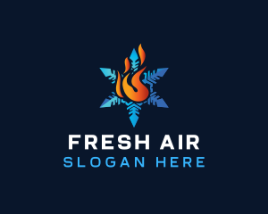 Heating Cooling HVAC logo design