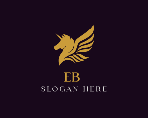 Mythical - Luxury Pegasus Wings logo design