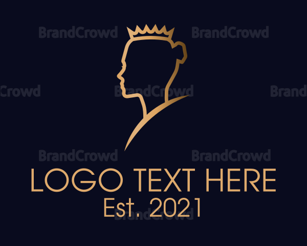 Gold Ballerina Crown Logo