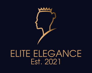 Five Star - Gold Ballerina Crown logo design