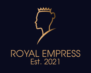 Empress - Gold Ballerina Crown logo design