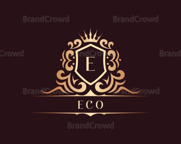 Luxury Aristocrat Shield Crown Logo