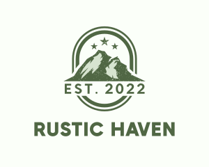 Rustic Mountain Camping  logo design