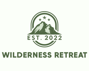 Camping - Rustic Mountain Camping logo design