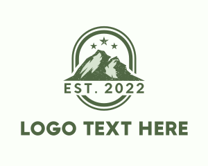 Mountaineering - Green Mountain Camping logo design