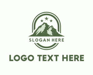 Rustic Mountain Camping  Logo