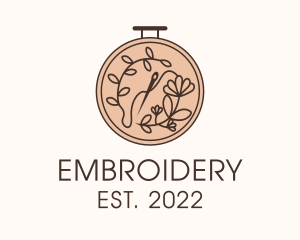 Embroidery Flower Boutique  logo design