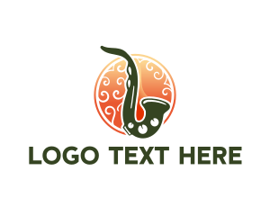 Sing - Jazz Saxophone Music logo design