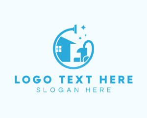 Cleaning - House Vacuum Cleaner logo design