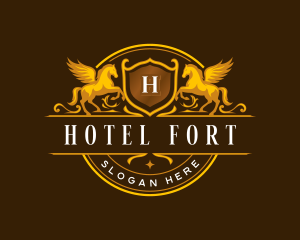 Luxury Pegasus Hotel logo design